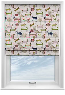 Oh My Deer, Berry - Twist&Fit Roman Blind